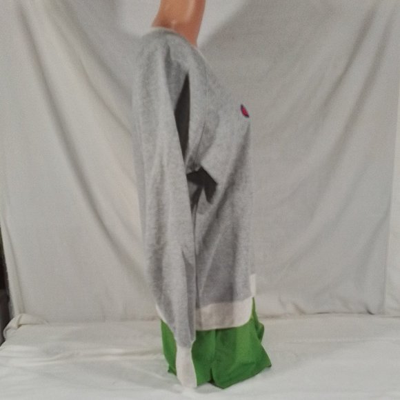 Women's Champion Powerblend Fleece Graphic Boyfriend Crew Oxford Grey- Sz:L- NWT - Picture 2 of 4